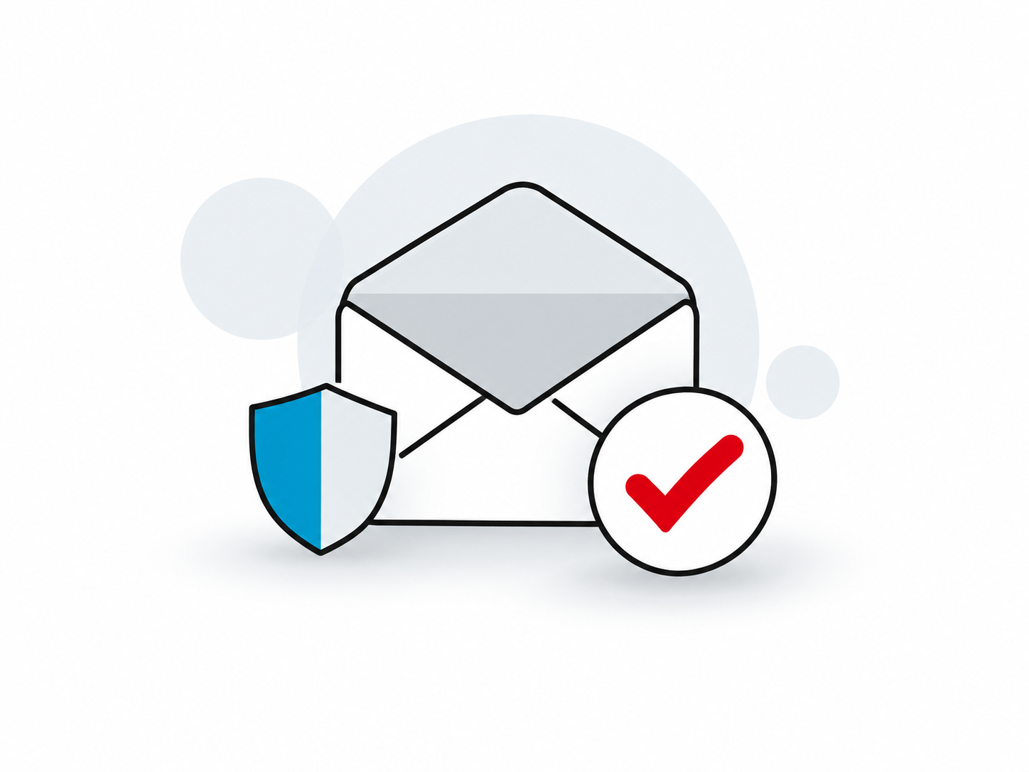 Illustration: Eine E-Mail wird sicher bestätigt