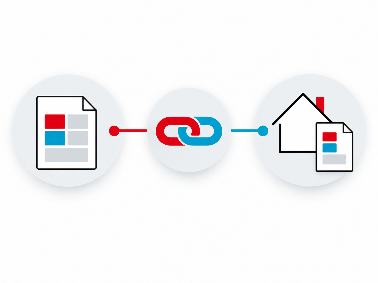 Illustration: Ein Vertrag wird mithilfe eines persönlichen Codes mit einem Benutzerkonto verknüpft